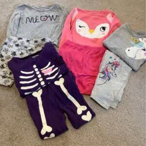 4 cute 2-piece long sleeved pjs size 3T
